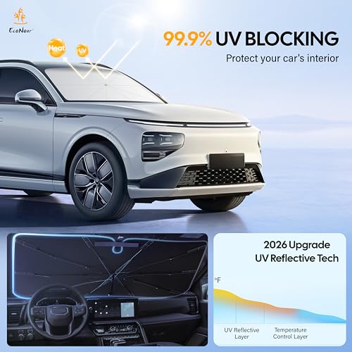 Image of EcoNour Windshields Sun Shade for Car,window Foldable Sun Shield Tint