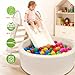 MEOGETY Kids Foam Ball Pits for Toddlers Babies Dogs Cats, Soft Infant Baby Ball Pit Pool for Girls and Boys Gifts, (Balls NOT Included) Imitation Teddy Colours