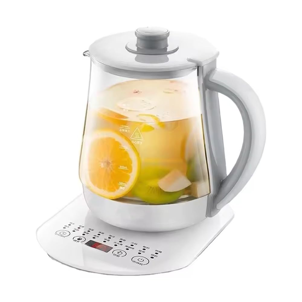 Full BloomHealth Pot, Electric Kettle Tea,4 Types, Preset & Keep Warm,of Stewfor brewing coffee, boiling water, porridge, medicine, yogurt