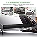 TOPPERFUN 2Pcs Windshield Wiper Blade Covers - 26.3x3.7in Waterproof Polyester Protectors for RV - Car SUV and Truck Gray Wiper Blade Covers for Rain Snow and Bird Droppings