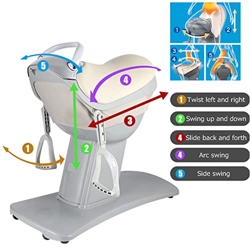 Máquina eléctrica para montar a caballo, entrenador multifunción para moldear el cuerpo y ejercitar el abdomen con vibración, máquina de fitness para pérdida de peso con interruptor de seguridad (gris) miniatura 2