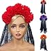 Festive Halloween Flower Headband With Elegant Black Veil Shawl For Party Fashion Headpieces Costume Headwear Mysterious Look