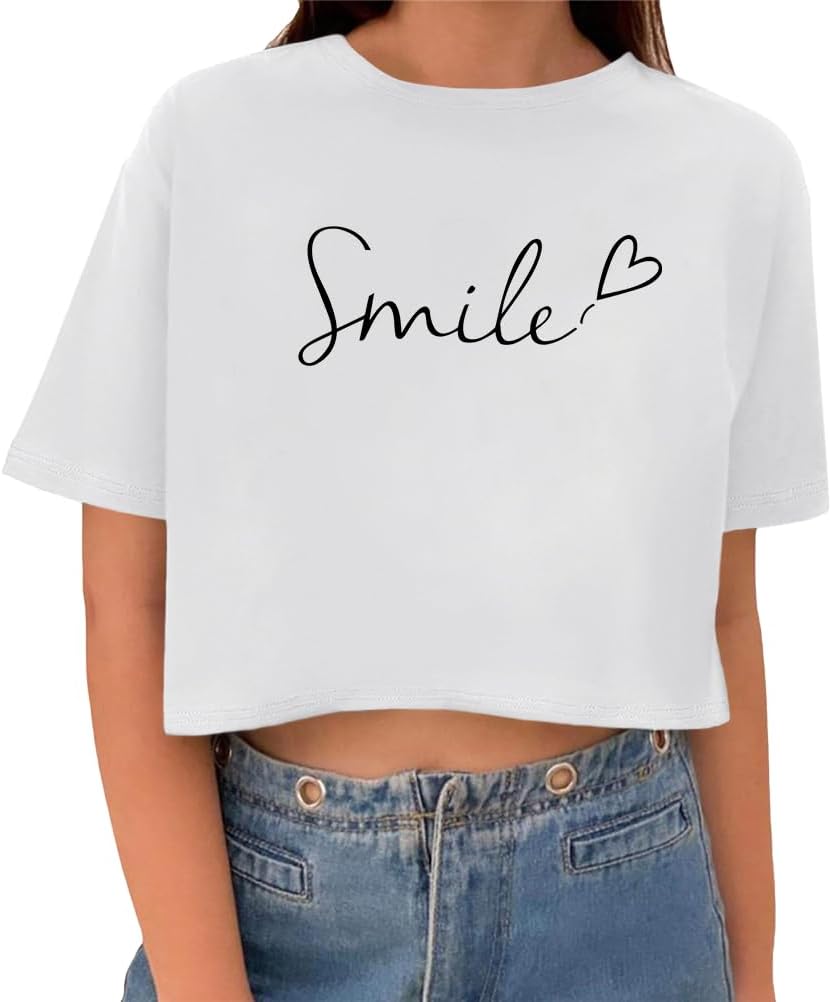 KODMNSW Mädchen T-Shirts - Baumwolle Tops 3-14 Jahre Für Sommer & Sport