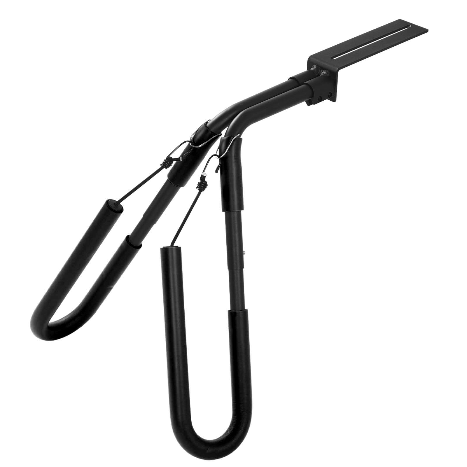 Soporte de tabla de surf para moto, soporte para tabla de surf para moto, universal, de aleación de aluminio, diseño bonito, sello de salda para el transporte (negro)