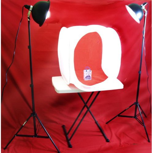 CowboyStudio Photography Table Top Photo Studio Reflector Lighting Tent Kit - 1 Tent, Light Kit