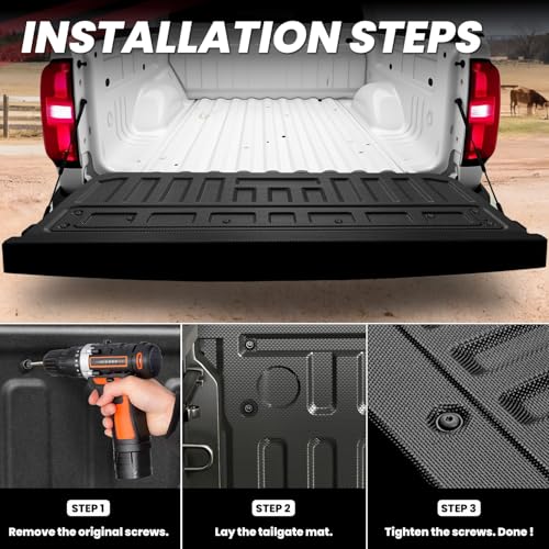 Image of LASFIT Truck Tailgate Mat 2015-2022 for Chevrolet Chevy Colorado & GMC Canyon, All Weather TPE Tailgate Protector Liner for Chevy Colorado /GMC Canyon Tailgate Accessories (Not Fit Drop-in Liners)