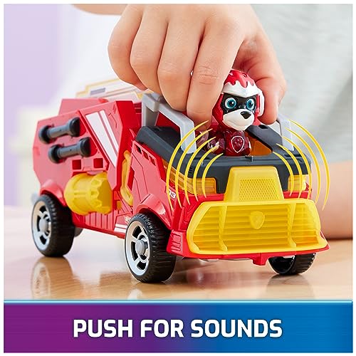 Paw Patrol: The Mighty Movie, Firetruck Toy with Marshall Mighty Pups Action Figure, Lights and Sounds, Kids Toys for Boys & Girls 3+ by Paw Patrol - Image 4