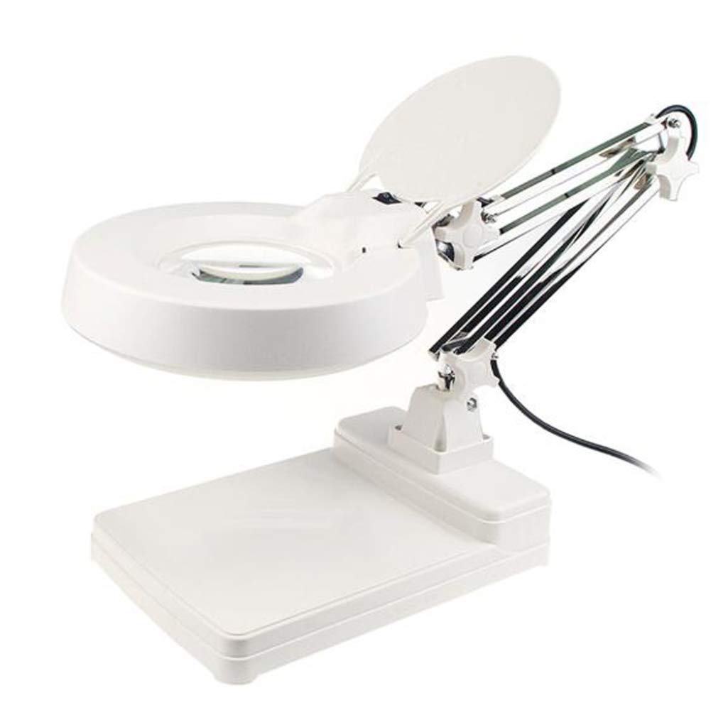 Lupa Portátil HD De 3X, 5X, 8X, 10X, 20X con Soporte De Elevación Libre, Luz Led Y Rotación De 360° para Lectura, Inspección, Soldadura, Costura, Mantenimiento Y Pasatiem,