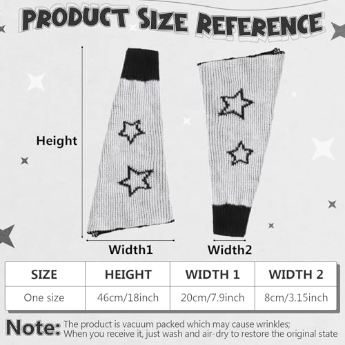 Image of 3 Pairs Women Leg Warmers Y2k Knitted Long Leg Warmers Halloween Gothic Lolita Accessories