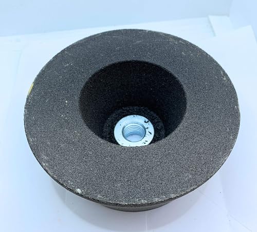 Flaring Cup Grinding Stone with Arbor Thread for Grinding Granite 5X2X5/8-11 (1 Pack) (Black SiC, 80 Grit) by SIGNI - Image 4
