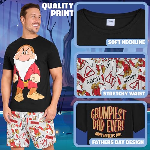 Disney Grumpy Pajamas for Men Short PJs Set Lounge Set Funny Dad Sleepwear4