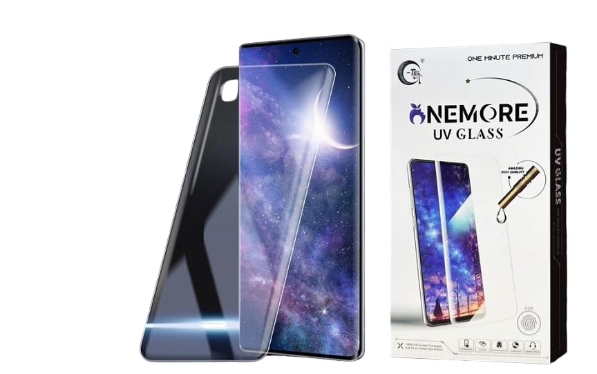 Crixus®- Pack 1 – Samsung Note 20 Tempered Glass Screen Protector, UV Glass Full Adhesive [Liquid Technology][Fingerprint Sensor Working] Glass Protector for Samsung Galaxy Note 20 /HD