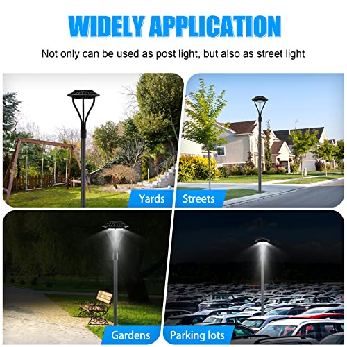 Led Post Top Light 80W 14000Lm, 3 Cct 3000K 4000K 5000K Led Post Light Fixture, Lamp Post Light Dusk To Dawn Outdoor Pole Light For Garden Yard Pathway, Commercial Street Area Lighting Ip65 Ac120~277V #TOP7