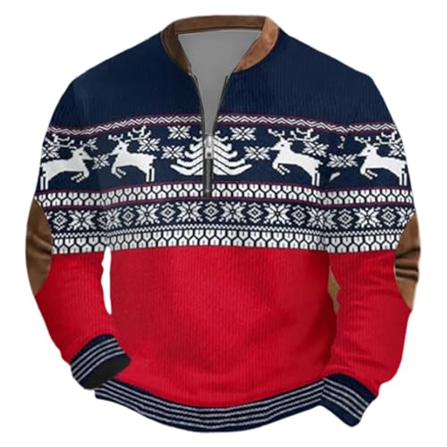 Generisch Herren Sweatshirt mit Norweger-Muster - Winterlicher...