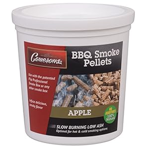 Camerons Smoking Wood Pellets (Apple, 1 Pint)- Kiln Dried BBQ Pellets- 100% All Natural Barbecue Smoker Chips- for Pellot Smokers and Pellet Grills – Easy Combustion, Infuse Smokey Flavor