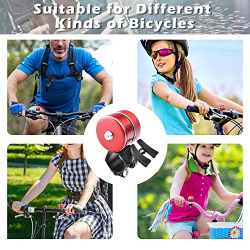 image for Sportout Bike Bell, Aluminum Alloy Bicycle Bell, Mini Double Bell Ring