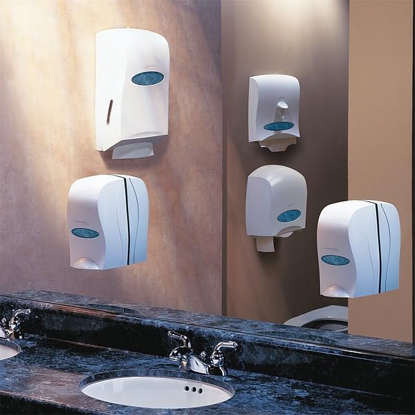 Image of Kimberly-Clark Professional Folded Paper Towel Dispenser, White (09906) | Wall Mounted, Compatible with Universal Folded Paper Towels