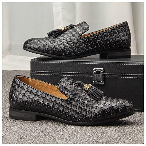 Image of JITAI Men's Fashion Loafers Wedding Shoes Loafers for Men Party Shoes