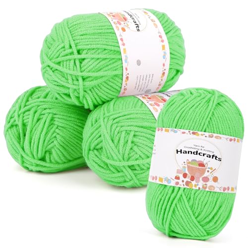 Aeelike 200g(4x50g) Wolle Bunt 5Ply Strickwolle aus Acryl,...