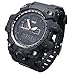 Richermall Men's Sports Analog Quartz Watch Dual Display Waterproof Digital Watches with LED Backlight relogio Masculino (Black)