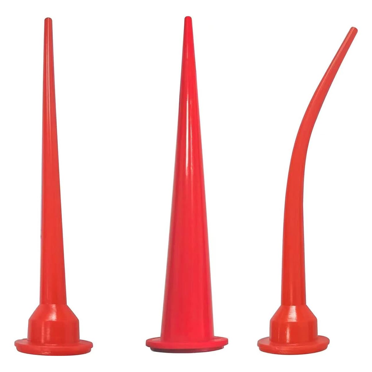 3 Pezzi ugello per calafataggio in Silicone, Uno Dritto e Due curvi