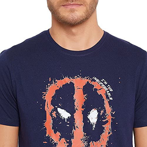 Image of Men's Character Print Regular Fit Round Neck Short Sleeves Knitted T-Shirt