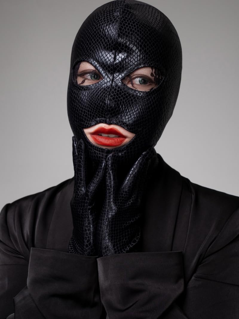 [ZentaiDreamer] ZDH1 目口開け全頭マスク ブラックマンバ 人魚姫 オンデマンド 仮装 コスプレ オーダーマスク