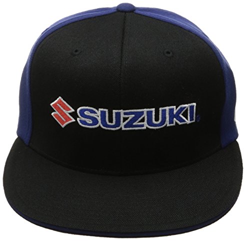 Factory Effex 15-88452 'Suzuki' Flex-Fit Hat (Black/Blue, Large/X-Large)