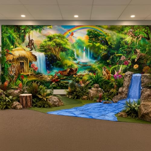 Lounsweer fondo de selva tropical 18 x 6 ft miniatura 1
