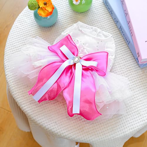 犬服 春 夏 かわいい ワンピース 犬の服 女の子 春夏 防虫 小型犬 中型犬 猫 ペット用品 (ホワイト, XS)