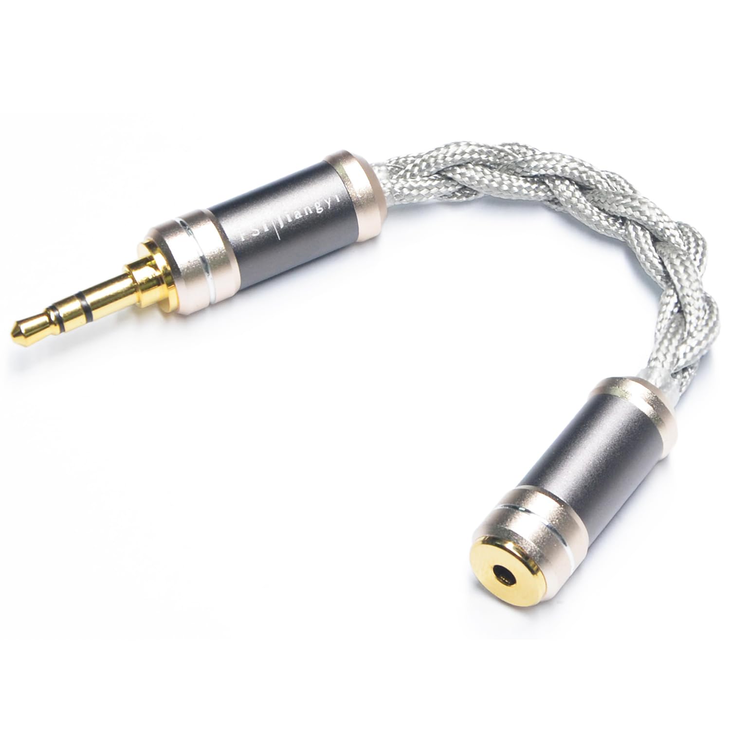 FSIjiangyi 3.5mm Stereo Male to 2.5mm Balanced Female Portable Headphone Adapter Cable 6N Single Crystal Silver Portable Conversion Cable, IEM Adapter