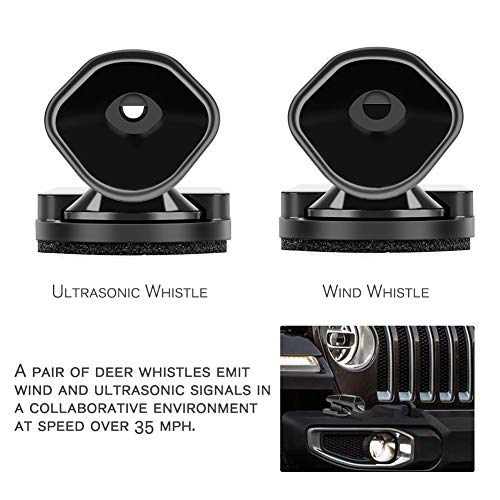 Winzwon Deer Whistles for Car Pack of 4 Warning Devices for Vehicles Motorcycles Include Ultrasonic & Wind Whistle Car Safety Accessories Gift