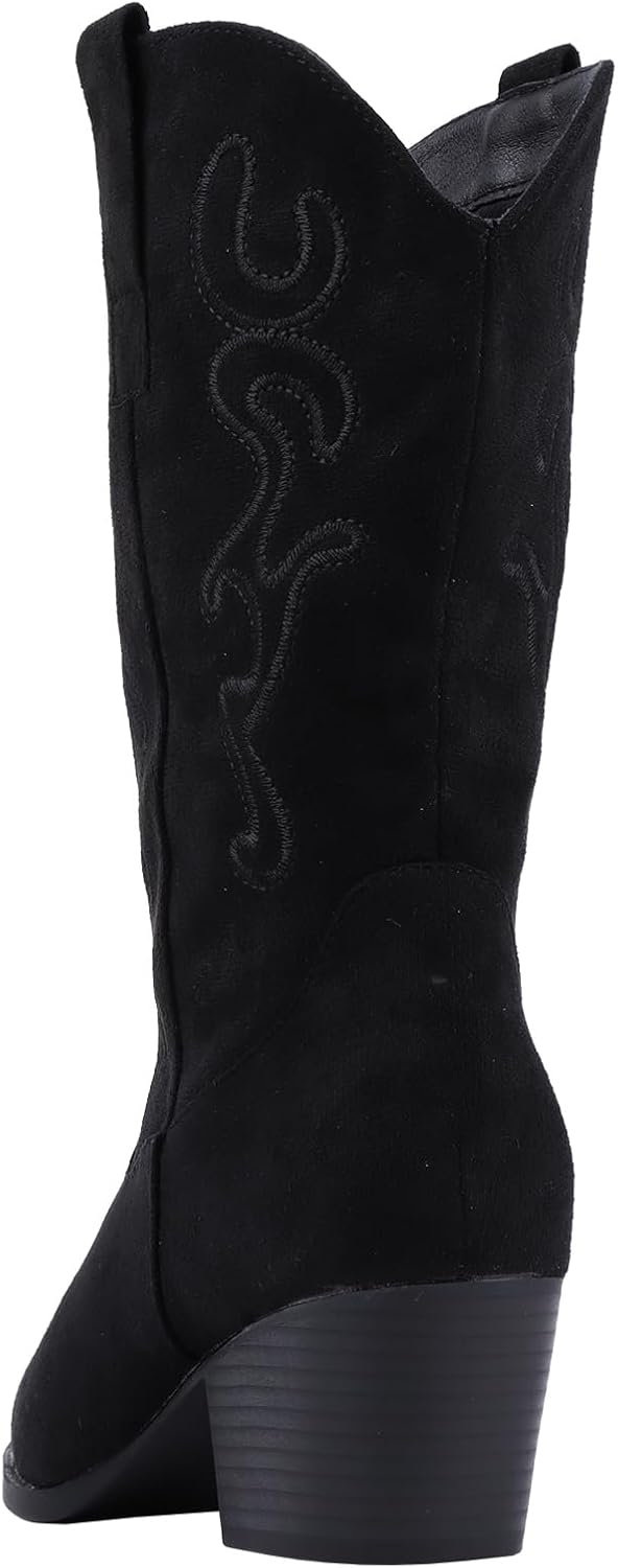Bandkos Cowboy Boots for Women Cowgirl Mid Calf Western Embroidered... - Picture 39 of 70