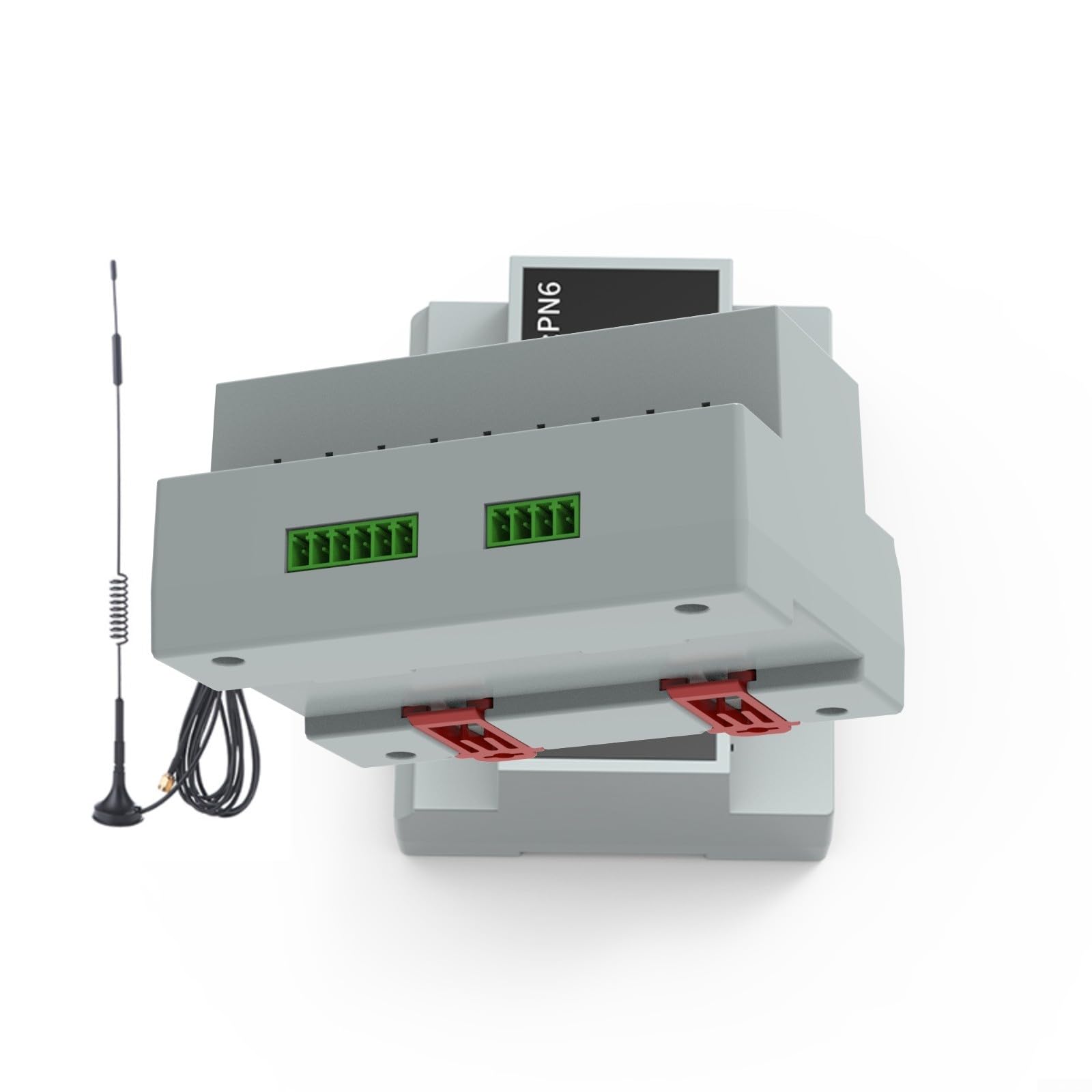 WiFi inteligente para interruptor de relé ZIGBEE de 6 vías 16 A por canal con estado LED y modo de memoria para Tuya Smart Home Automation Gris (antena wifi Ex)