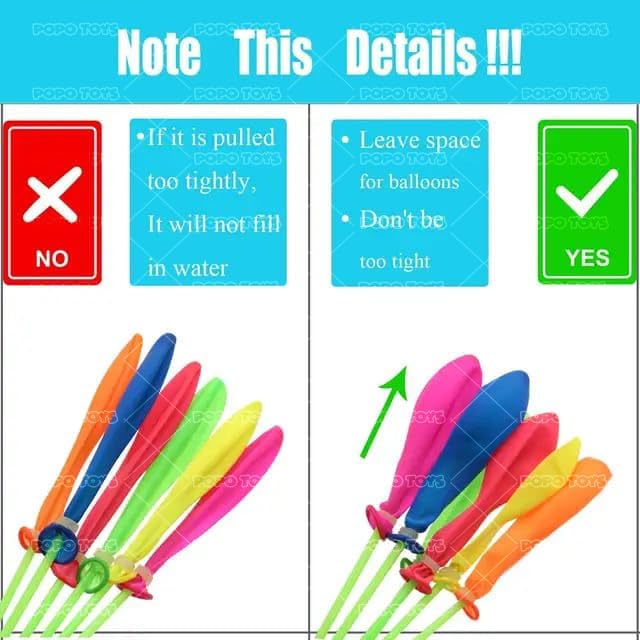 Image of Holi Water Magic Balloon | Set of 3 Bunch | Auto-fill 111 Balloons | Multicolour | Imported Selection (AUTOFILL BALLOONS - 111 BALLOONS) | PoPo Toys (Pack of 2)