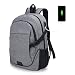USB Laptop Backpack, ADUO Anti-Theft Business Bag with USB Charging Port Lightweight School Bag Travel Backpack Fits 15.6-Inch Laptop and Notebook (Grey)