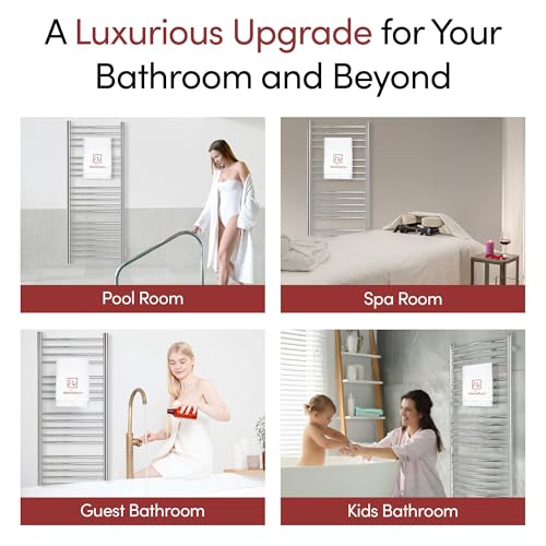 WarmlyYours Bellagio Heated Towel Rack, 20 Bars, Polished Steel - image 9