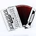 Accordion with 72 bass and 34 keys, suitable for beginners, students, and professionals, equipped with convenient straps and backpacks (white)