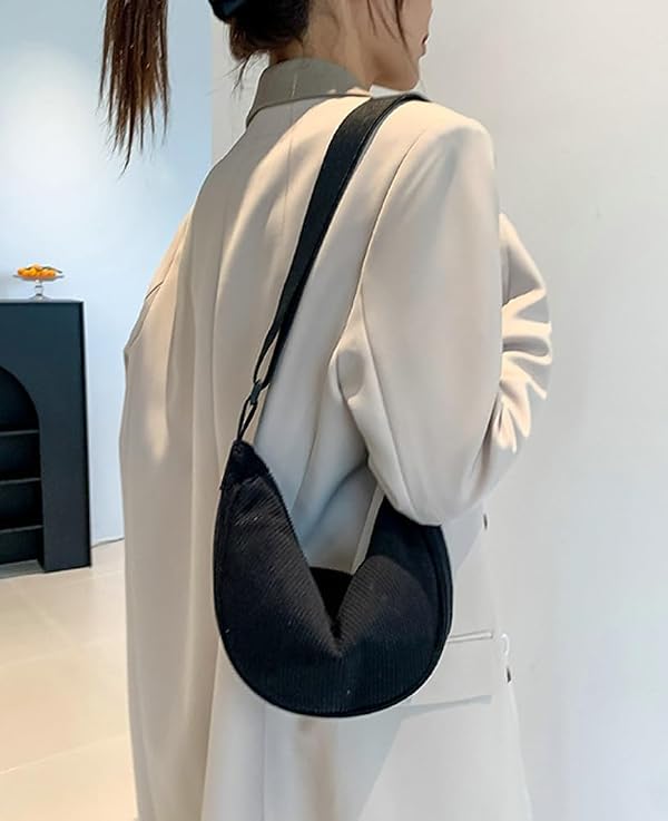 Crossbody Bag Hobo Sling Crescent Bag Women Men Trendy Small Shoulder Bag Purse Dumpling Bag Casual Handbag Adjustable Strap by Rungion - Used condition - Image 3