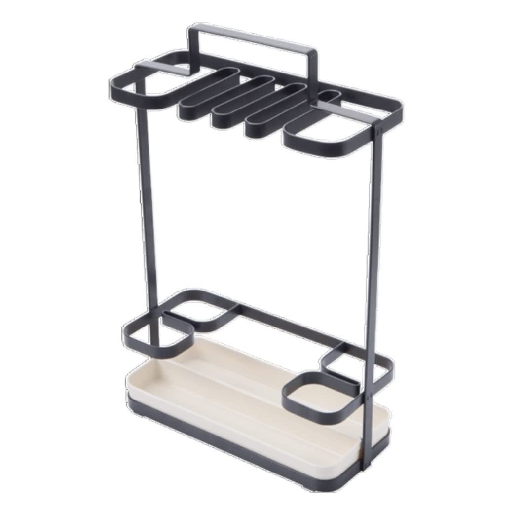 CVdrtyED Stand Organizer Carbon Steel Umbrella Stand With Mobile Tray Rack Entrance Hallway Separate Storage Of Long And Short Hallway Entryway(Grey)
