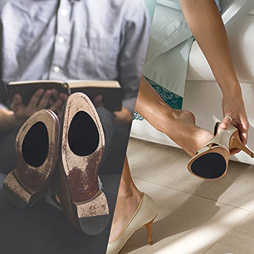 Image of Non Slip Shoe Pads, GADEBAO Self Adhesive Anti Slip Shoe Grips on Bottom of Shoes, Odorless Silicone Pads, High Heels Non Skid Sole Protector Stickers (Black-8 pcs)