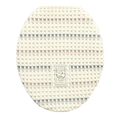 センコー スヌーピー ソフトモノトーン 普通便座用ふたカバー アイボリー 60825