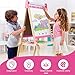 Easel for Kids Toys,Adjustable Wooden Toddler Art Easels, Girls Toys for Ages 5-7,8-13,Magnetic Dry Eraser White Board and Chalk Board with Art Supplies,Kid Easel 4 5 6 7 8 9 10 Year Old Girl Gifts