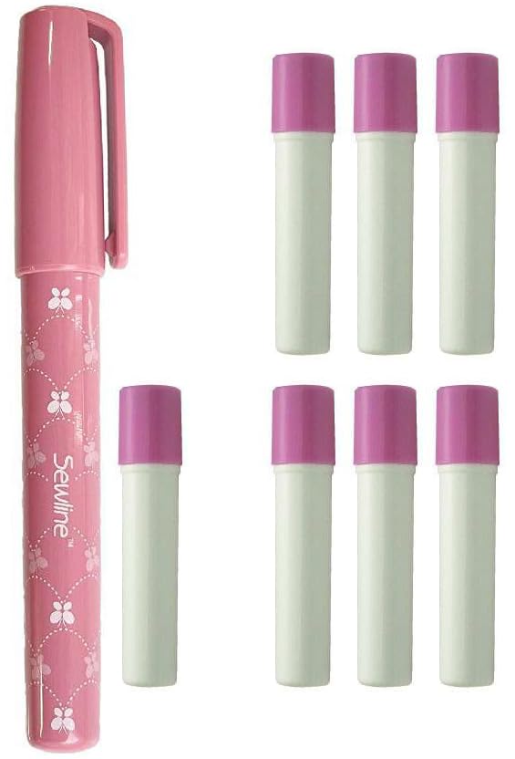 fabric glue pen PLUS 3 x double refill pack, EPP, no pins, dries clear, sewing & paper piecing