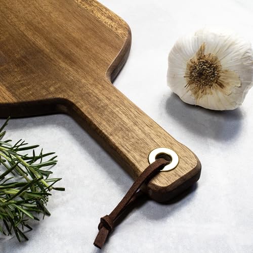 Tablero de Cortar y Bandeja para Quesos en Forma de Botella de Vino de Madera de Acacia Rock & Branch – Tabla Decorativa para Cocina y Regalo Ideal para Amantes del Vino, Anfitriones y Entretenimiento miniatura 5