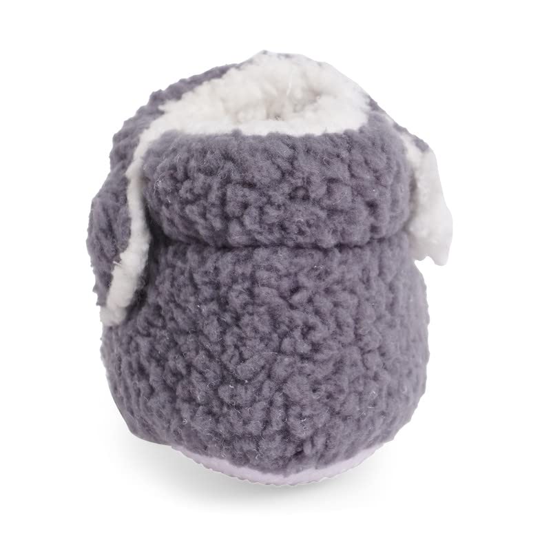 CHIU Present New Born Baby Bootie Shoes white woolen fur Boys & Girls Printed blue Booties 5 51MrNZ1uuRL