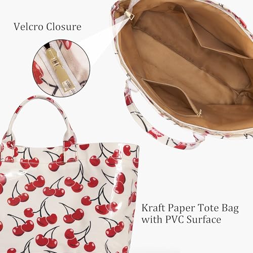 Image of Lushandy PVC Tote Bag for Women Jelly Beach Bag Top Handle Hobo Handbag | Water-Resistant, Wipe Clean, Lightweight