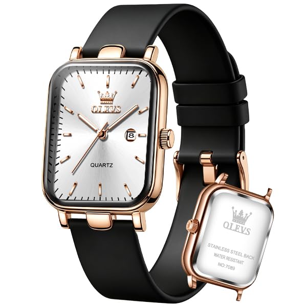 Image of OLEVS Watch for Women Silicone Band Waterproof Luminous Wristwatch Minimalist Fashion