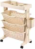 多層収納キャビネット 3層ホイール付きトロリーラック 多層収納キャビネット 3層ホイール付きトロリーラック