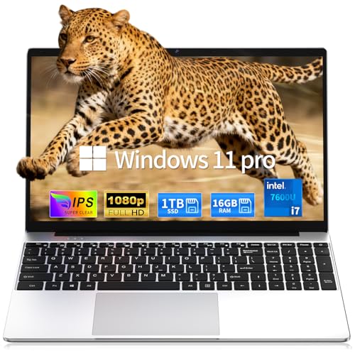 2026 15.6' Traditional Laptop Computer for Work, Study & Home Use, 16GB RAM 1TB SSD, Core i7 7600U...